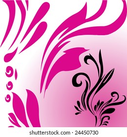 abstract pink ornaments