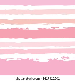 Abstract pink paint brush and strokes, stripes pattern background. colorful pink nice brush strokes and hand drawn with horizontal lines pattern background