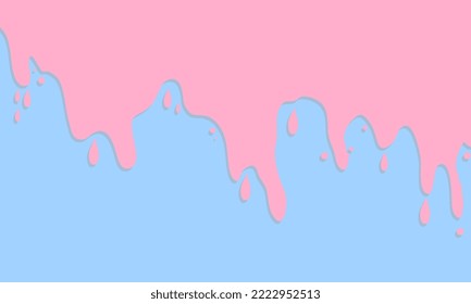 Abstract pink paint texture on blue canvas. Minimalist background with copy space. Eps10 Vector