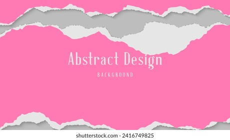 Resumen Plantilla de diseño de marco de papel rosado arrancada