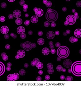 Abstract pink pattern with circles. Geometry pattern for fabric. Round Circle Dots. Network Design, Technology Science, Vector Illustration. Perfect For Logo, Banner, Icon, Holiday Background.