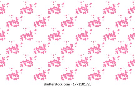 
Patrón rosa abstracto. Dropletas y círculos. Ilustración vectorial sin inconvenientes.