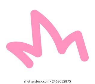 Planta rosa Abstractas en diseño plano. Decoración botánica simple en forma de línea. Ilustración vectorial aislada.