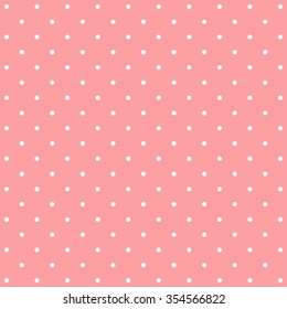 Abstract pink polka dot background pattern. Vector image.