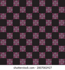 Resumen de patrones sin soldadura de puntos de polka rosa, fondos de vector abstracto, fondo de patrón sin soldadura.
