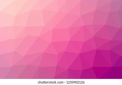 Abstract pink polygonal mosaic background. Vector illustration. Multicolor low poly gradient background. Crystal polygonal background.