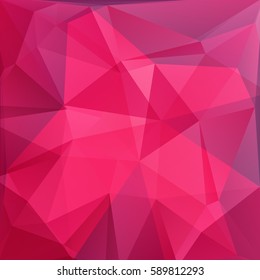 Abstract pink polygonal pattern with mosaic triangles. Design element for banners or wallpapers.