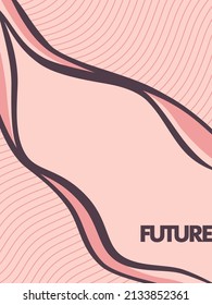 Abstraktes rosa Poster, kann als Banner, Poster, Hintergrund, Buchcover und Notizblock angewendet werden. Vektorgrafik
