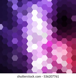 Abstract pink purple blue hexagonal background. Clean and modern vector illustration