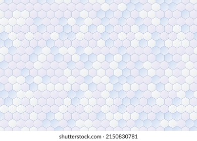Abstract pink and purple blue holographic gradient hexagon background. Technology geometric illustration