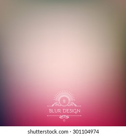 Abstract pink & purple blur background. Trendy interface design. Vector illustration