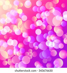 Abstract pink and purple bokeh background
