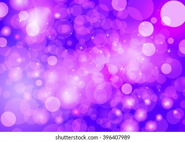 Abstract pink, purple bokeh background. Vector illustration.