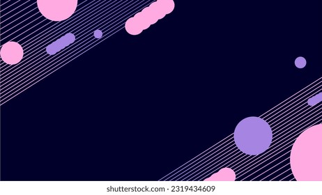 Abstract Pink And Purple Club Party Night Template Background, Circle and Trails