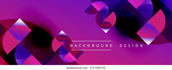 Abstraktes rosa violettes Design. Überlappende Kreise erzeugen einen dynamischen visuellen Effekt. Moderner Hintergrund für digitale Projekte geeignet.