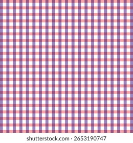 Abstractas rosa y púrpura gingham sin fisuras chaqe plade patrón, ilustración de fondo de Vector.