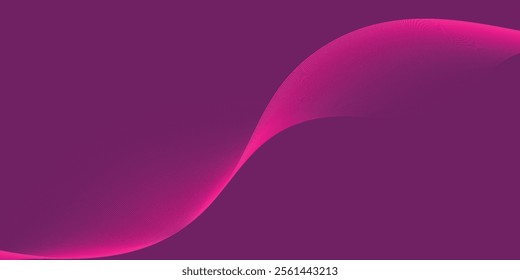 Abstract pink and purple gradient background with flowing wave lines. Modern shiny moving lines design. Futuristic technology concept.