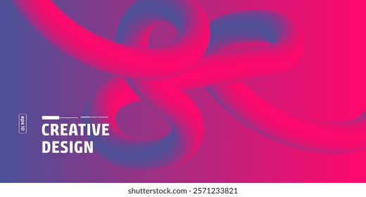 Abstract Pink Purple Gradient Fluid Creative Design Background
