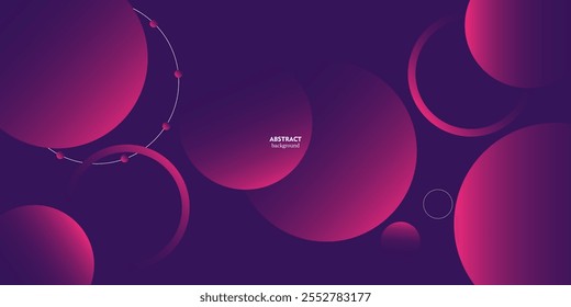 Abstractas fondo de ilustración de gradiente rosa y púrpura con patrón circular simple. Diseño fresco. Eps10