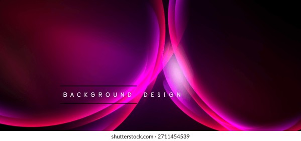 Abstract pink purple gradient. Smooth curves create dynamic visual flow. Modern design suitable for backgrounds, banners, presentations.