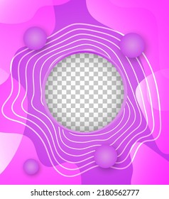 Abstract pink and purple gradient with wave, frame, and liquid background. Premium vector. Suitable for social media promotion, and etc