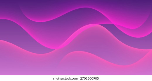 Abstract Pink and Purple Gradient Wavy Background