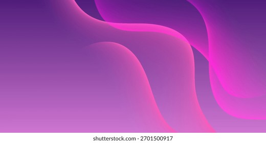 Fundo ondulado de gradiente rosa e roxo abstrato. Design moderno na moda em Vetor Illustration