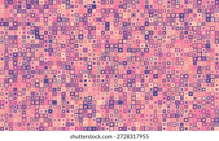 Padrão de mosaico rosa e roxo abstrato.  Um fundo vibrante e texturizado ideal para banners de sites, apresentações ou mídias sociais.  Representa conexão, diversidade ou tecnologia digital.
