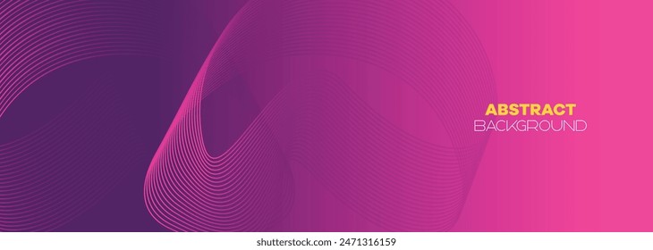 Abstract pink purple and violet gradient wave line web background. Orange, red smooth element swoosh speed wave modern stream background for banner, wallpaper, brochure, booklet vector illustration