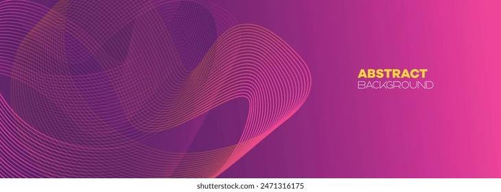 Abstract pink purple and violet gradient wave line web background. Orange, red smooth element swoosh speed wave modern stream background for banner, wallpaper, brochure, booklet vector illustration