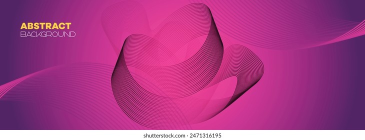 Abstrakte rosa lila und violette Gradient Wave Line Web Hintergrund. Orange, rot glattes Element Swoosh Speed Wave Moderner Stream Hintergrund für Banner, Bildschirmhintergrund, Broschüre, Booklet Vektorillustration