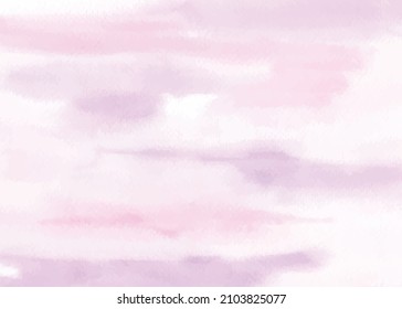 Abstract Pink Purple Watercolor For Background. Hand-painted Watercolor Stains Artistic Vector Used As Being An Element In The Decorative Design Of Header Background, Card, Or Banner.