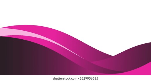 Abstract pink and purple wave background with smooth flowing curves and gradient shades, perfect for modern design and digital use, vector EPS 10