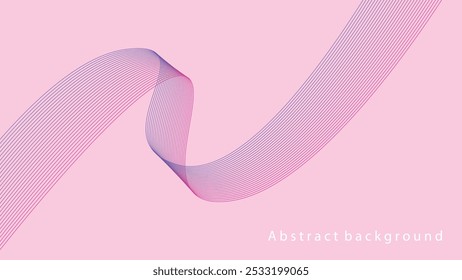 Onda rosada y púrpura abstracta que fluye en el Vector rosado del fondo