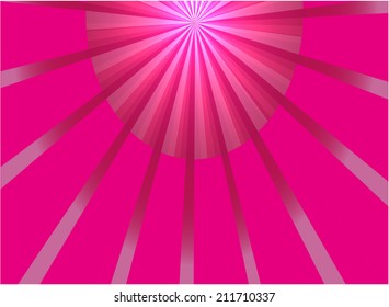 Abstract pink ray light background vector