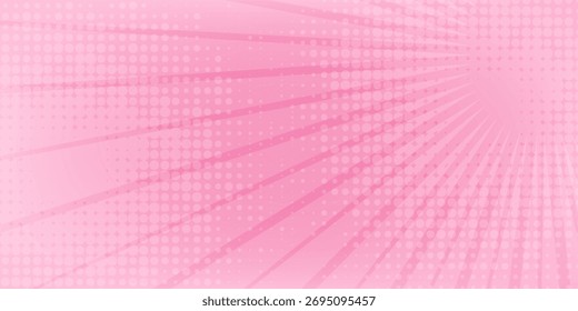 Abstrato Raios rosa fundo com meio-tom. Pop art quadrinhos livro simples desenho animado bom. bom moderno