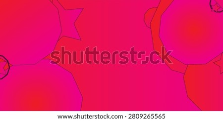 Abstract pink and red geometric background with dynamic polygon shapes and star element.vector