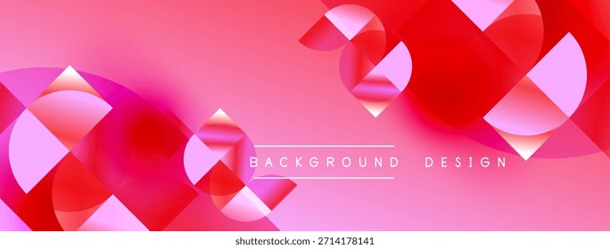 Abstrakte rosa, rote Farbverläufe bilden dynamisch überlappende Formen. Modernes Design mit Texthintergrund, Design. Glatte Übergänge schaffen visuelles Interesse.