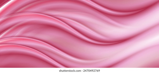 Abstraktes Rosa Rot glatte verschwommene Wellen eleganter Hintergrund. Vektorillustration