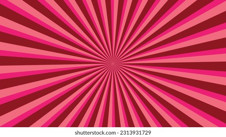 fondo de patrón abstracto de color rosa y rojo de explosión solar para un elemento de diseño gráfico moderno. caricatura de rayos brillantes con colorido para el sitio web papel tapiz de banner y decoración de carteles