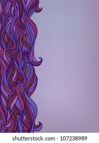 Abstract Pink Red Violet Card Wave Border Background. Vector Illustration Glamour Style
