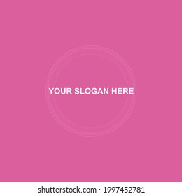 Abstract pink ring logo background suitable for women