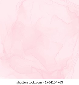 Abstract pink rosa marble fluid painted background. Alcohol ink or watercolor art. Editable vector texture backdrop 