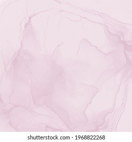 Abstract pink rosa marble fluid painted background. Alcohol ink or watercolor art. Editable vector texture backdrop 