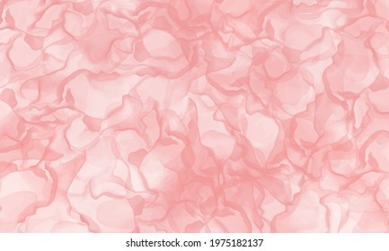 Abstract pink rosa marble fluid painted background. Alcohol ink or watercolor art. Editable vector texture backdrop 