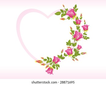 abstract pink rose pattern frames for valentine