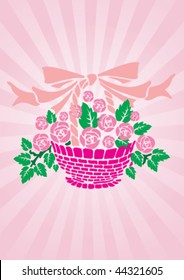 abstract pink roses