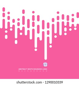 Abstract pink rounded lines halftone transition on white background. You can use for template valentines day card. Vector Illustration