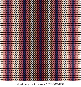Abstract pink seamless knitting pattern with vertical lines background