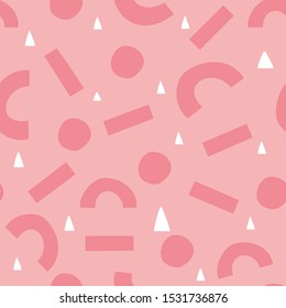 Abstract pink seamless pattern. Geometric background. Banner, Web, Cover template design